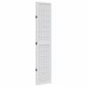 Elegant 5-Panel Room Divider in Solid White Paulownia Wood