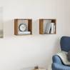 Old Wood Wall Cube Shelves - 2 pcs | Durable & Stylish Storage