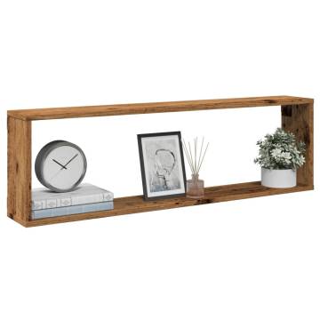 Wall Cube Shelves - 4 pcs Old Wood | Practical Storage Solution