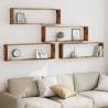 Wall Cube Shelves - 4 pcs Old Wood | Practical Storage Solution