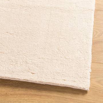 HUARTE Short Pile Soft Beige Rug 240x240 cm - Washable & Non-Slip