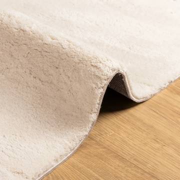 HUARTE Short Pile Soft Beige Rug 240x240 cm - Washable & Non-Slip