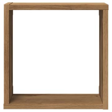 Wall Cube Shelves 4 pcs Artisan Oak | Hipomarket