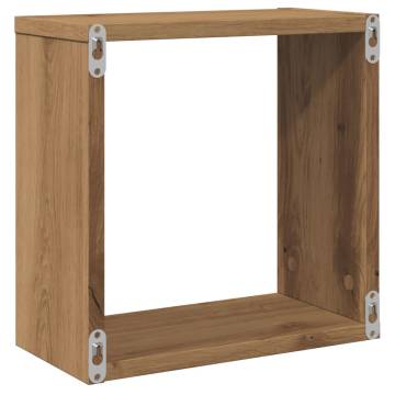 Wall Cube Shelves 4 pcs Artisan Oak | Hipomarket