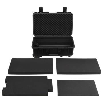 Portable Flight Case Black 55x35x22.5 cm - Heavy Duty Protection