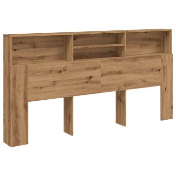 Artisian Oak Headboard Cabinet - 200x19x103.5 cm | HipoMarket