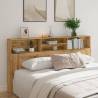 Artisian Oak Headboard Cabinet - 200x19x103.5 cm | HipoMarket