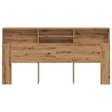 Artisian Oak Headboard Cabinet - 200x19x103.5 cm | HipoMarket