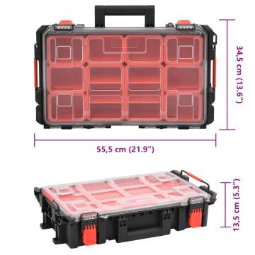 Portable Flight Case Black | 55.5x34.5x13.5 cm PP