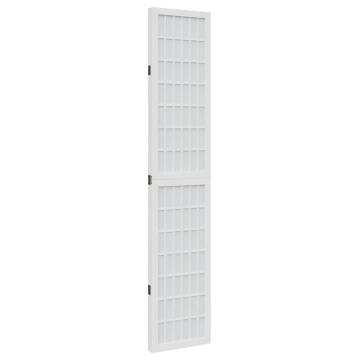 Elegant 3 Panel Room Divider - White Solid Wood Paulownia