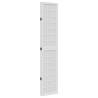 Elegant White Room Divider - 5 Panels Solid Paulownia Wood