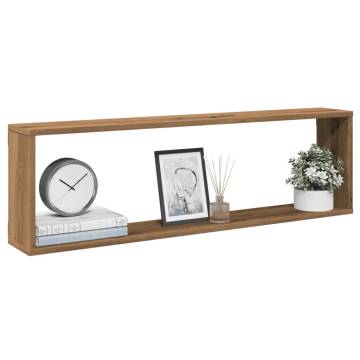 Wall Cube Shelves - 4 pcs Artisan Oak - Stylish & Functional