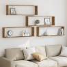 Wall Cube Shelves - 4 pcs Artisan Oak - Stylish & Functional