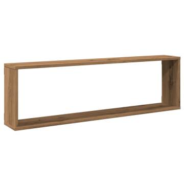 Wall Cube Shelves - 4 pcs Artisan Oak - Stylish & Functional