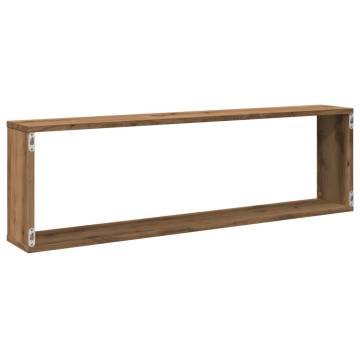 Wall Cube Shelves - 4 pcs Artisan Oak - Stylish & Functional