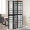  Room Divider 3 Panels Black Solid Wood Paulownia Size 40 x 200 cm Number of 3 