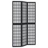 Elegant 3-Panel Black Solid Wood Room Divider - HipoMarket