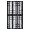 Elegant 3-Panel Black Solid Wood Room Divider - HipoMarket