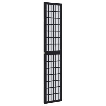 Elegant 3-Panel Black Solid Wood Room Divider - HipoMarket