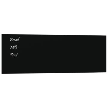 Wall-mounted Magnetic Board Black 60x20 cm | Tempered Glass