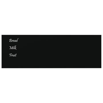 Wall-mounted Magnetic Board Black 60x20 cm | Tempered Glass