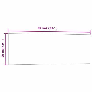 Wall-mounted Magnetic Board Black 60x20 cm | Tempered Glass