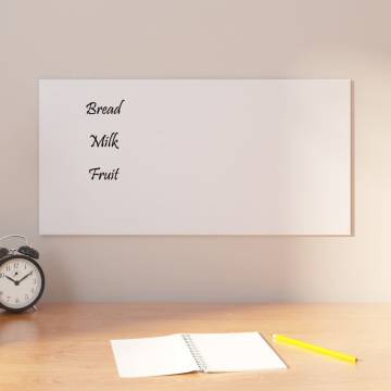 Wall-mounted Magnetic Board White 60x30 cm Tempered Glass