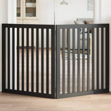 Foldable Dog Gate - 2 Panels Black | Safe & Easy to Use