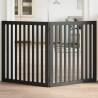  Dog Gate Foldable 2 Panels Black 160 cm Poplar Wood Colour black Size 80 x 90 x 2 cm Quantity in Package 2 