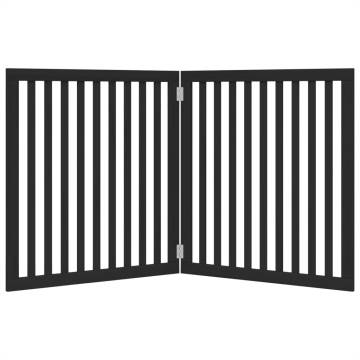 Foldable Dog Gate - 2 Panels Black | Safe & Easy to Use