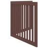 Foldable Dog Gate - 2 Panels Brown Poplar Wood | hipomarket.co.uk