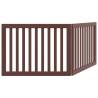 Foldable Dog Gate - 2 Panels Brown Poplar Wood | hipomarket.co.uk