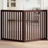  Dog Gate Foldable 2 Panels Brown 160 cm Poplar Wood Colour brown Size 80 x 90 x 2 cm Quantity in Package 2 