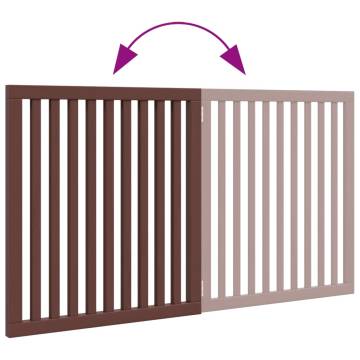 Dog Gate Foldable 2 Panels Brown - 160 cm Poplar Wood