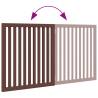 Dog Gate Foldable 2 Panels Brown - 160 cm Poplar Wood