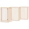 Foldable Dog Gate with Door - 300 cm Poplar Wood | HipoMarket