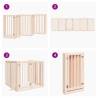 Foldable Dog Gate with Door - 300 cm Poplar Wood | HipoMarket