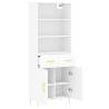 Stylish Highboard White 69.5x34x180 cm | HipoMarket UK