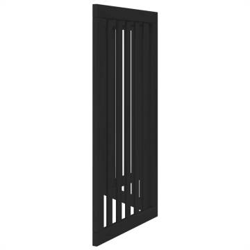 Foldable Dog Gate - 3 Panels Black Poplar Wood | HipoMarket