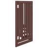 Dog Gate with Door - Foldable 6 Panels Brown - 300cm Poplar Wood