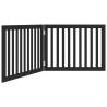 Foldable Dog Gate 2 Panels Black - Secure & Durable | Hipomarket