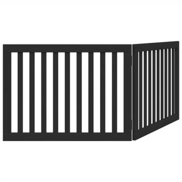 Foldable Dog Gate 2 Panels Black - Secure & Durable | Hipomarket