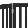 Foldable Dog Gate 2 Panels Black - Secure & Durable | Hipomarket