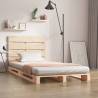  Bed Frame without Mattress 90x200 cm Solid Wood Pine Colour natural Size 90 x 200 cm 