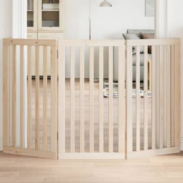 Foldable Dog Gate 3 Panels - Durable Poplar Wood | HiPoMarket