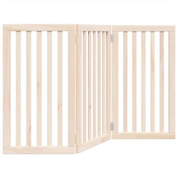 Foldable Dog Gate 3 Panels - Durable Poplar Wood | HiPoMarket