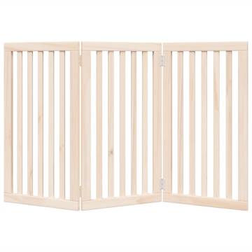 Foldable Dog Gate 3 Panels - Durable Poplar Wood | HiPoMarket