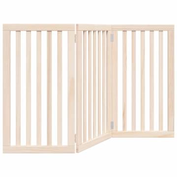 Foldable Dog Gate 3 Panels - Durable Poplar Wood | HiPoMarket