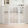  Dog Gate Foldable 3 Panels White 150 cm Poplar Wood Colour white Size 50 x 90 x 2 cm Quantity in Package 3 