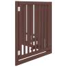 Dog Gate with Door - Foldable 4 Panels Brown | HipoMarket